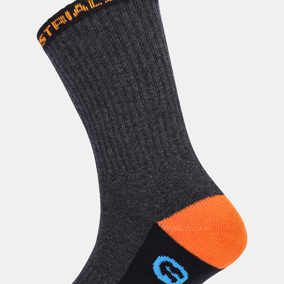 WORK SOCK - CHARCOAL/ORANGE