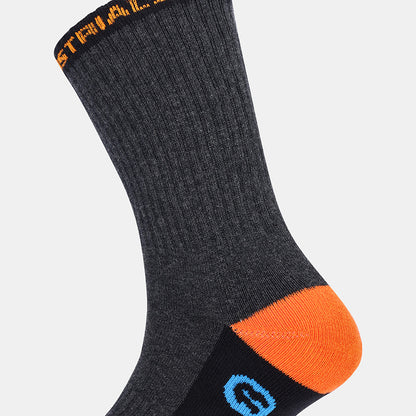 WORK SOCK - CHARCOAL/ORANGE
