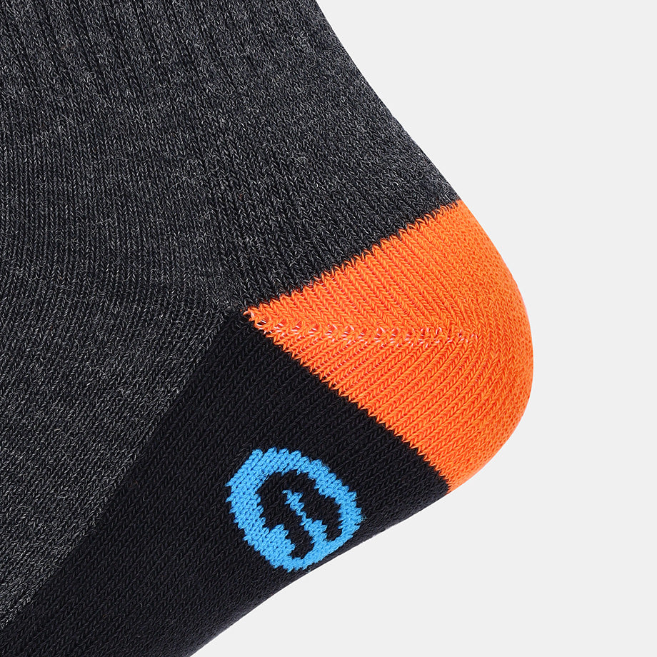 WORK SOCK - CHARCOAL/ORANGE