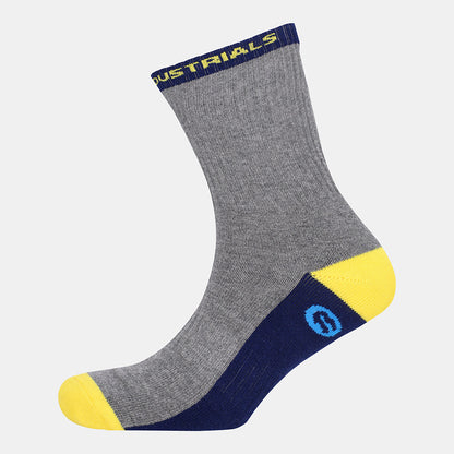 WORK SOCK - GREY/YELLOW