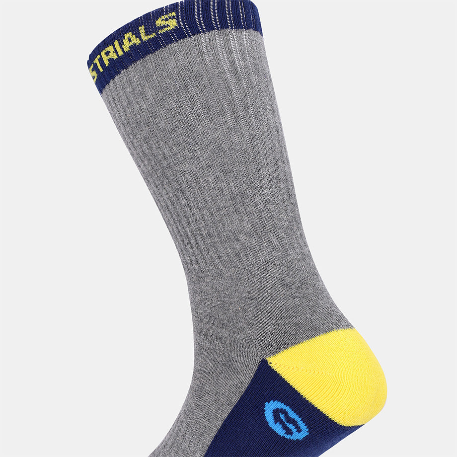 WORK SOCK - GREY/YELLOW
